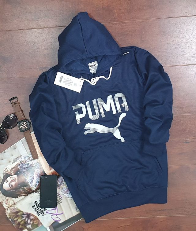 Hoodie for Men & Women – Unisex Printed Hoodie (Blue, S) - Omega Cart