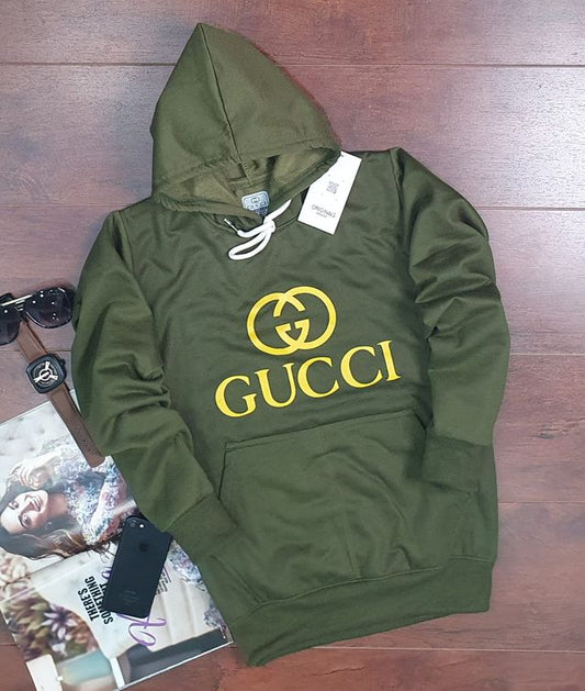 Hoodie for Men & Women – Unisex Printed Hoodie (Green, S) - Omega Cart