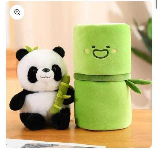 Panda Plush with Bamboo Soft Toy - Omega Cart