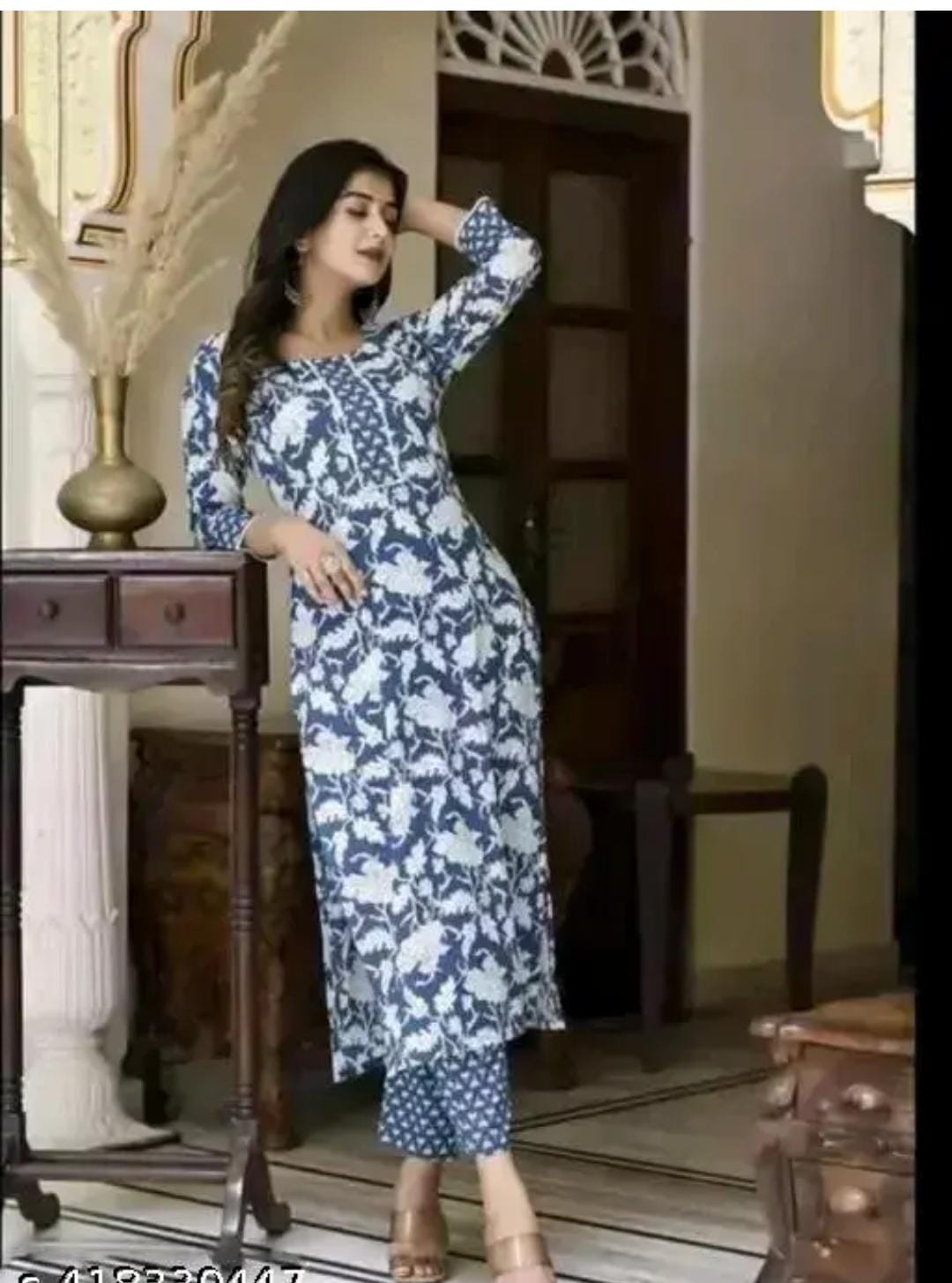 Women'S Floral Round No Dupatta Kurta Sets - Omega Cart