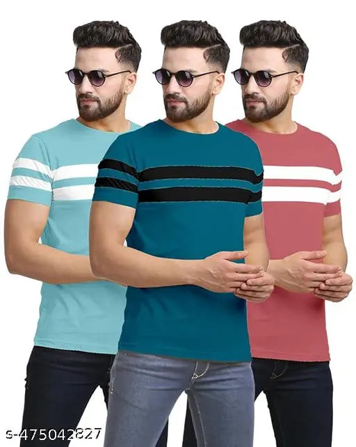 Regular Fit Half Sleeve T-Shirts (Pack of 3) - Omega Cart