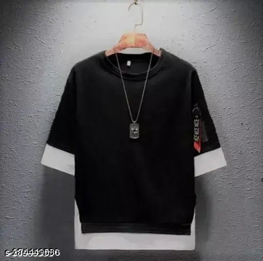 Hip Hop "Tshirt" for Men Black - Omega Cart