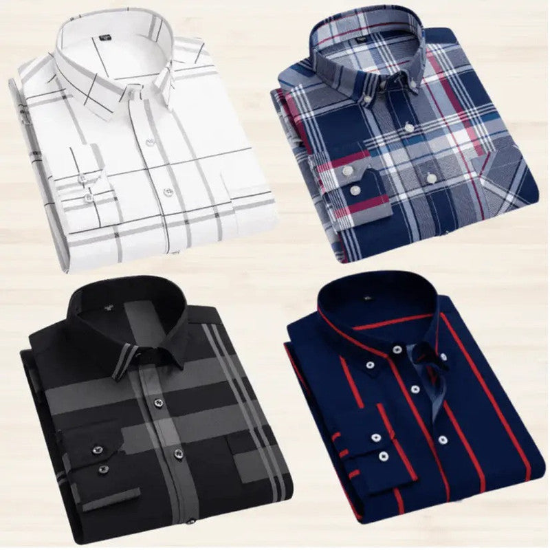 Pack of 4 Check Shirts - Omega Cart
