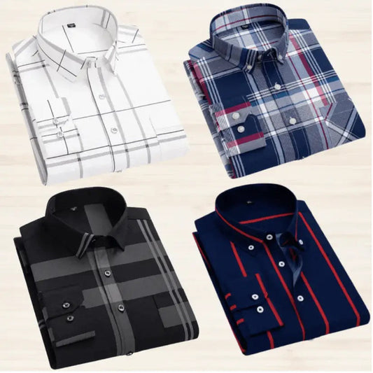 Pack of 4 Check Shirts - Omega Cart