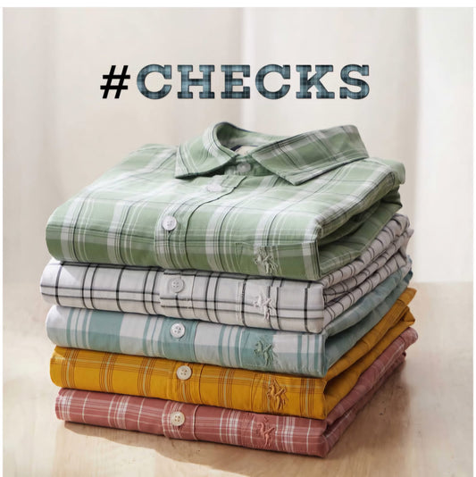 Mens check Shirts in Pack of 4 - Omega Cart