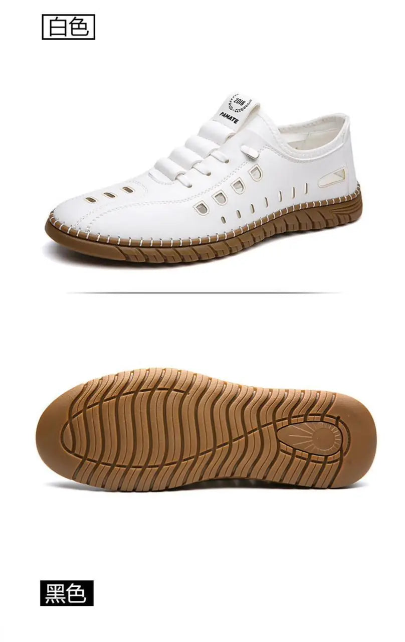 Men's Stylish Laser Cut White Casual Shoes - Omega Cart