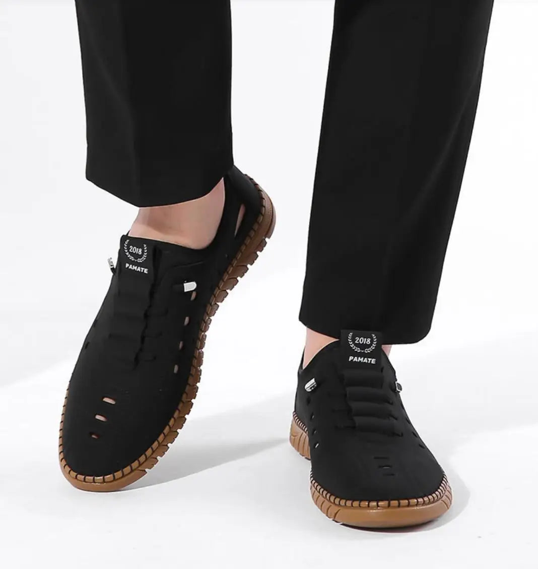 Men's Stylish Laser Cut Casual Shoes - Omega Cart