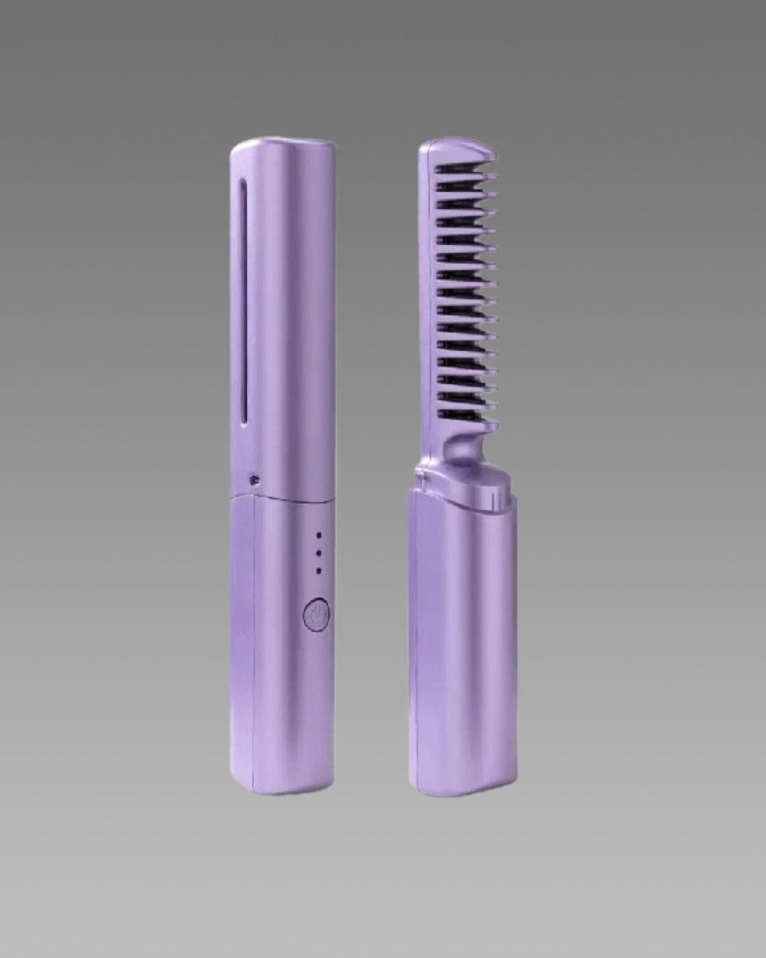Meneflix Portable Mini Hair Straightener Cordless Rechargeable Mini Adjustable Hair Straightener Hot Comb - Omega Cart