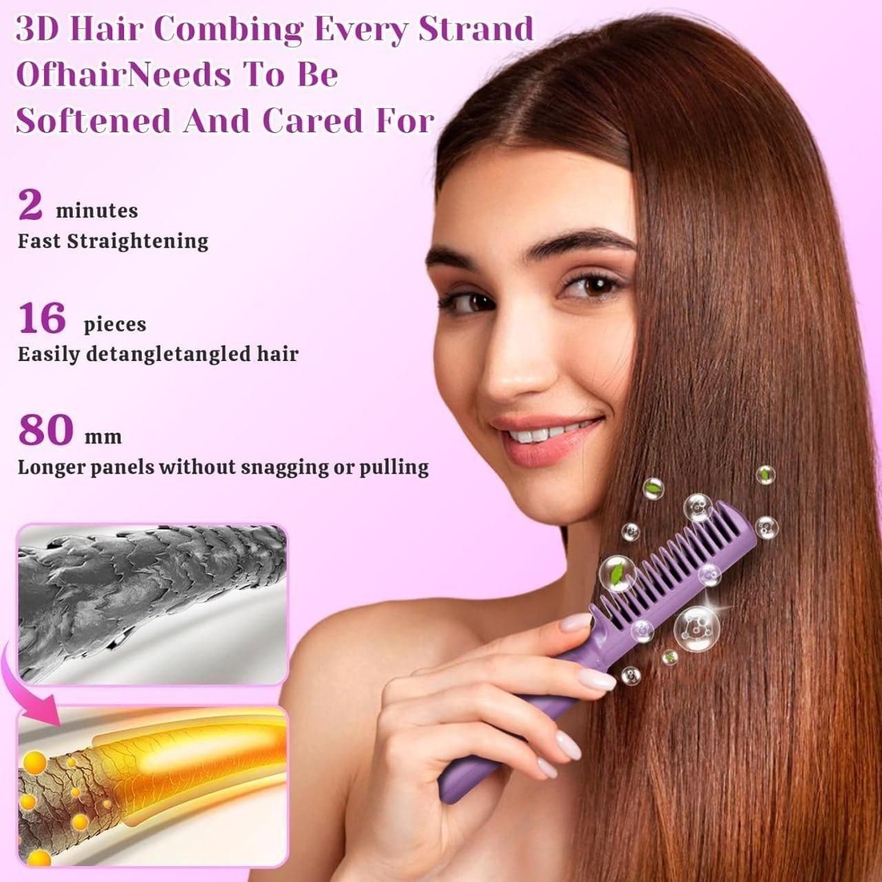Meneflix Portable Mini Hair Straightener Cordless Rechargeable Mini Adjustable Hair Straightener Hot Comb - Omega Cart