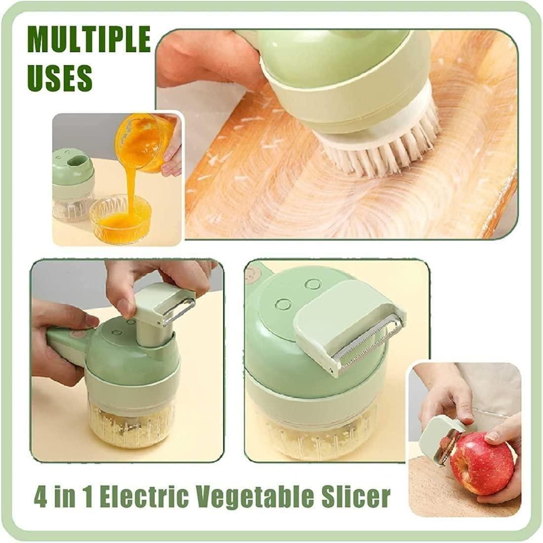 4 in 1 Portable Electric Vegetable Cutter Set - Omega Cart