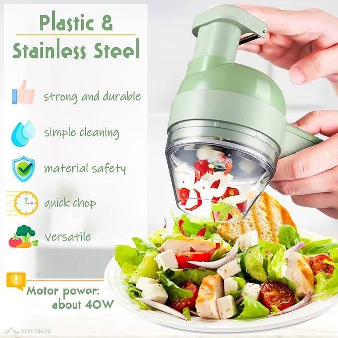 4 in 1 Portable Electric Vegetable Cutter Set - Omega Cart