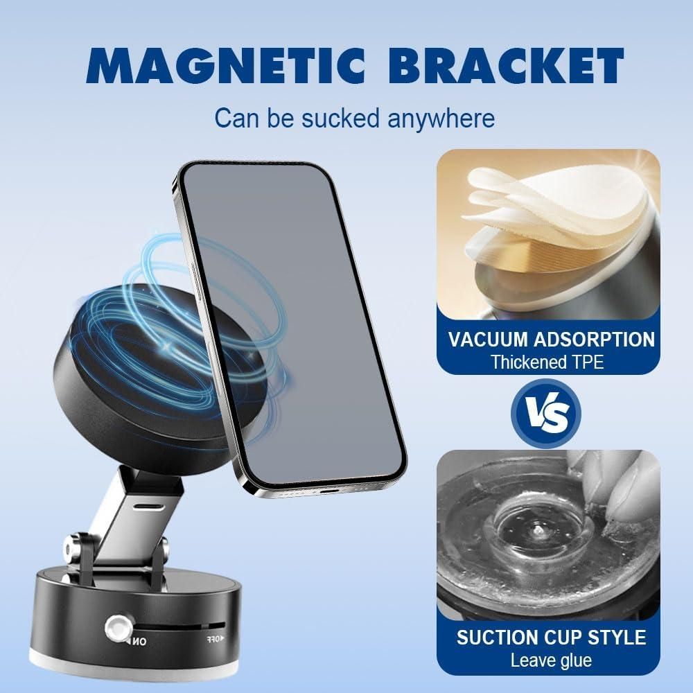 Vacuum Magnetic Suction Phone Holder - Omega Cart