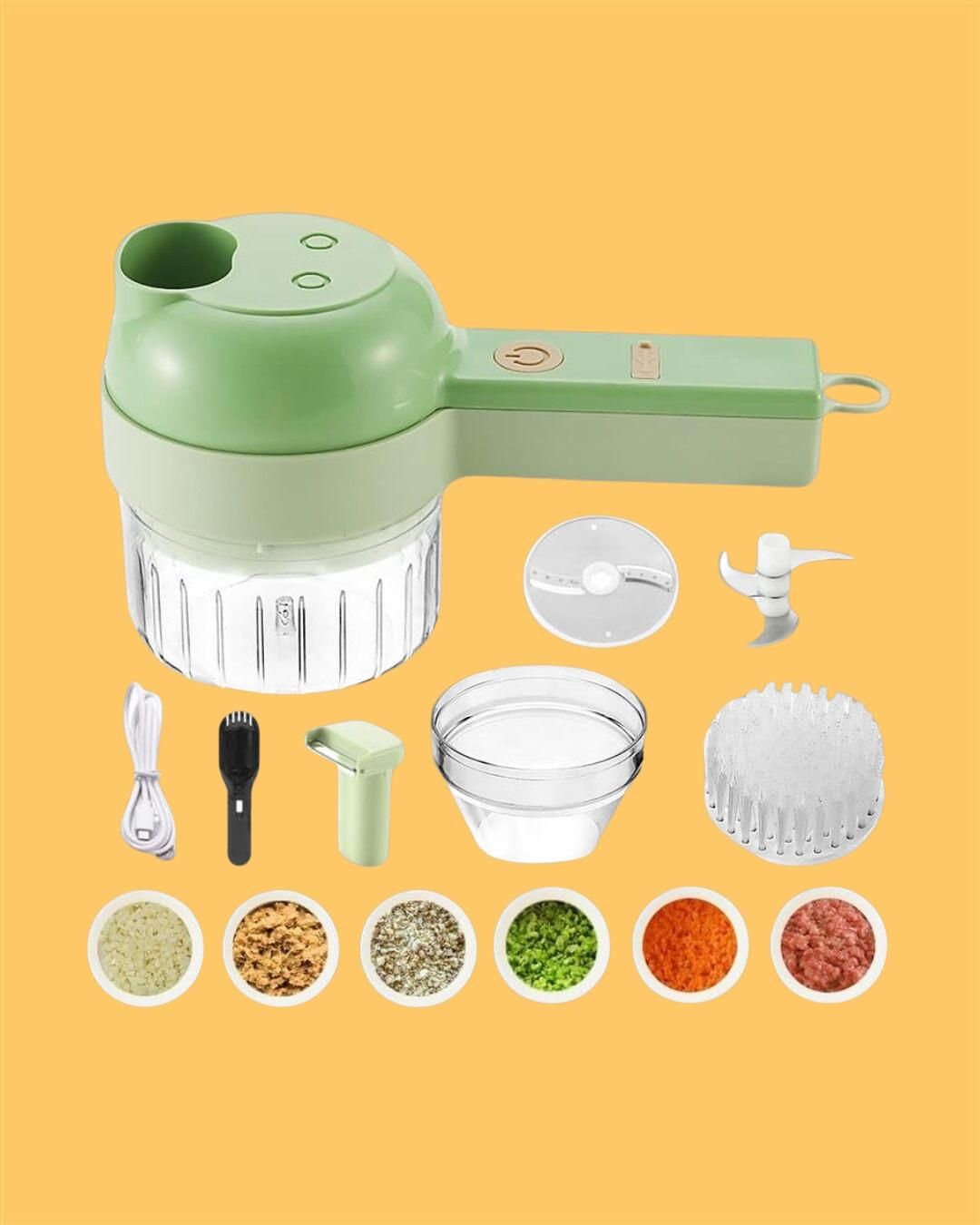 4 in 1 Portable Electric Vegetable Cutter Set - Omega Cart
