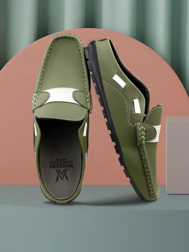 Loafers for Men (Green, 6) - Omega Cart