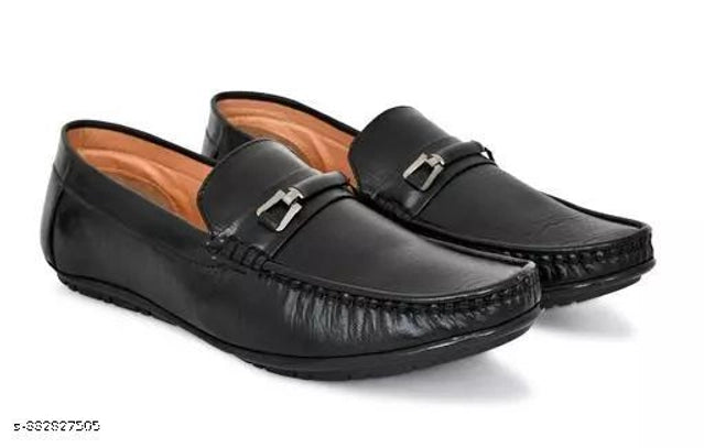 Loafers for Men (Black & Tan, 6) - Omega Cart