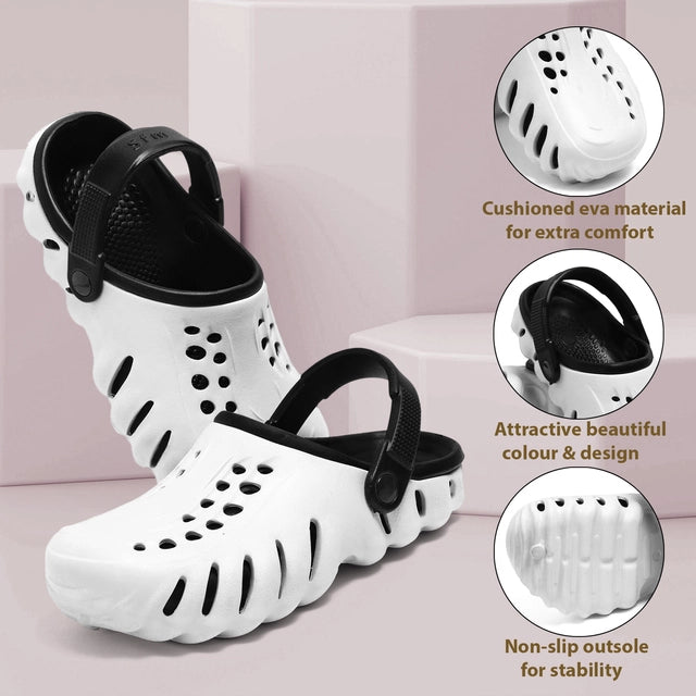 Clogs for Men (Black & White) - Omega Cart
