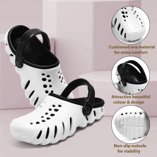 Clogs for Men (Black & White) - Omega Cart